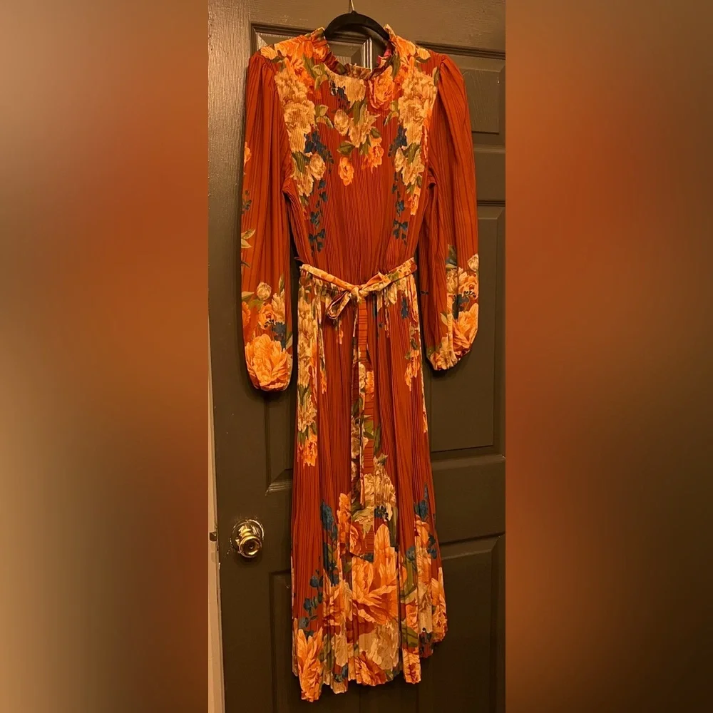 Baltic Born Rust Floral Long Sleeve Dress - Picture 3 of 5